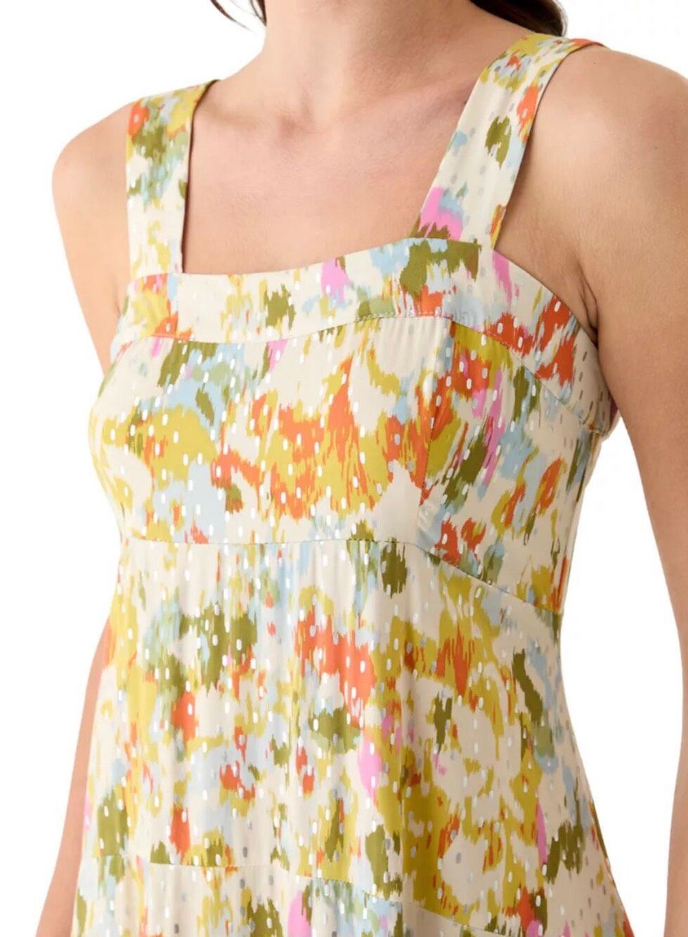 MSK Women's Smocked Back Challis Maxi Dress L